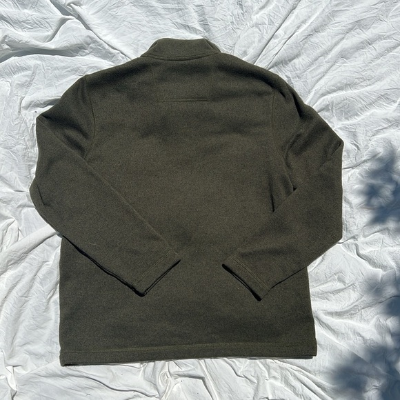 G.H. Bass & Co Men's Olive Zip-Up Sweater - Picture 3 of 3
